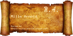 Mille Arnold névjegykártya