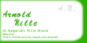 arnold mille business card